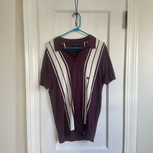 Mens Abercrombie & Fitch featherweight striped polo
